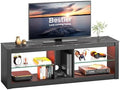Modern 140cm TV Unit with RGB Glass Shelf