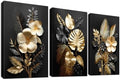Tropical Monstera Leaf Canvas Art - 3 Panel Set