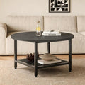Round 2-Tier Coffee Table - Marble & Metal